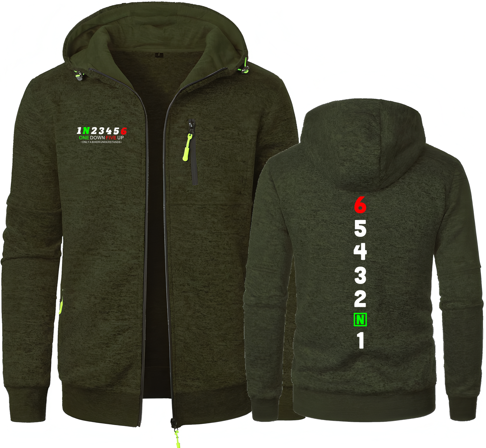 Motorcycle Gear Hoodie - Motorcycle GSX 1N23456 Shift Gear Moto