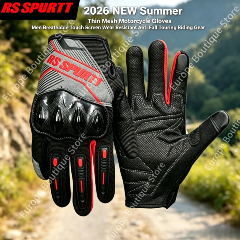 Motorcycle Gear Gloves - 2026 New Summer Thin Mesh Motorcycle