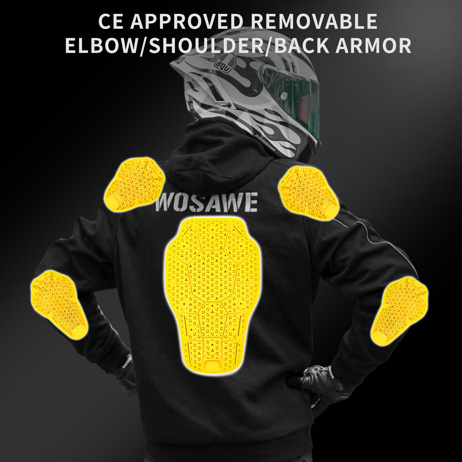 WOSAWE Motorcycle Armored Hood – обзор и цена Motorcycle Gear Hoodie