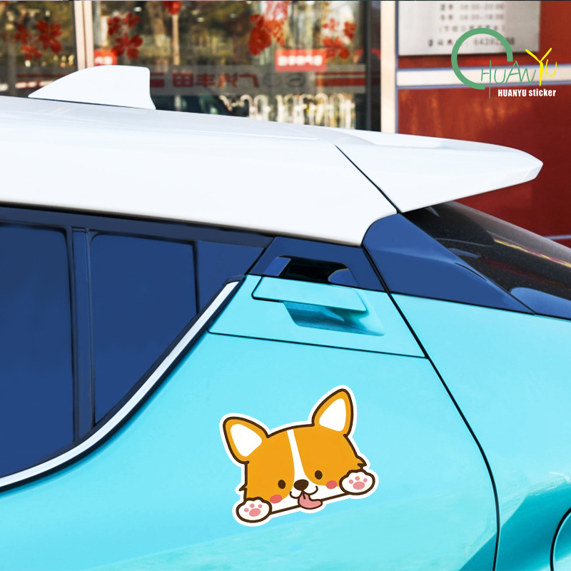 Car Cartoon Car Sticker Corgi  – обзор и цена Motorcycle Gear Auto