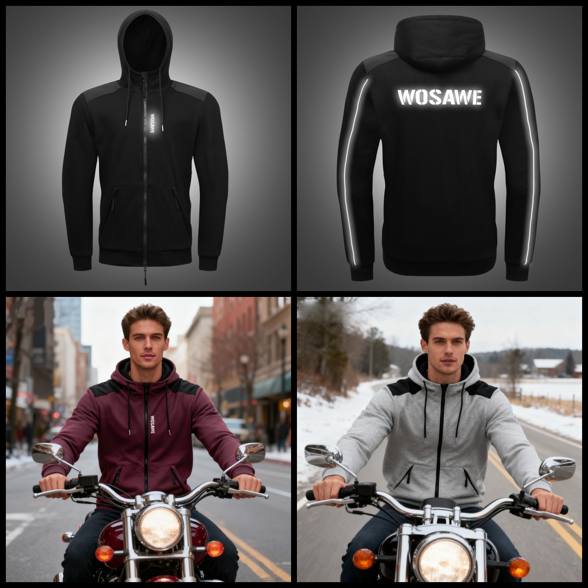 WOSAWE Motorcycle Hoodie Jacke – обзор и цена Motorcycle Gear Hoodie